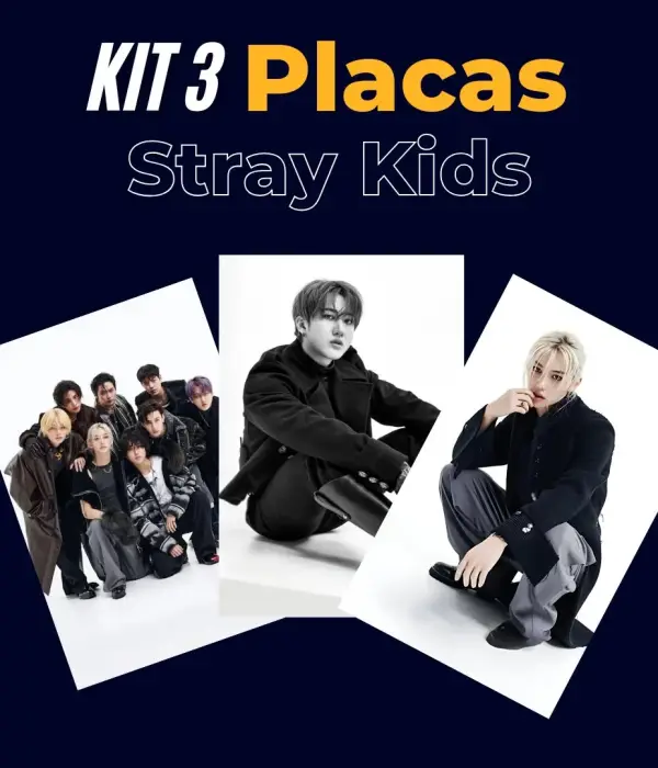 Kit 3 placas "Stray Kids" imagens a escolha